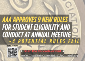 AAA approves 9 new rules for student eligibility and conduct; 4 potential rules fail