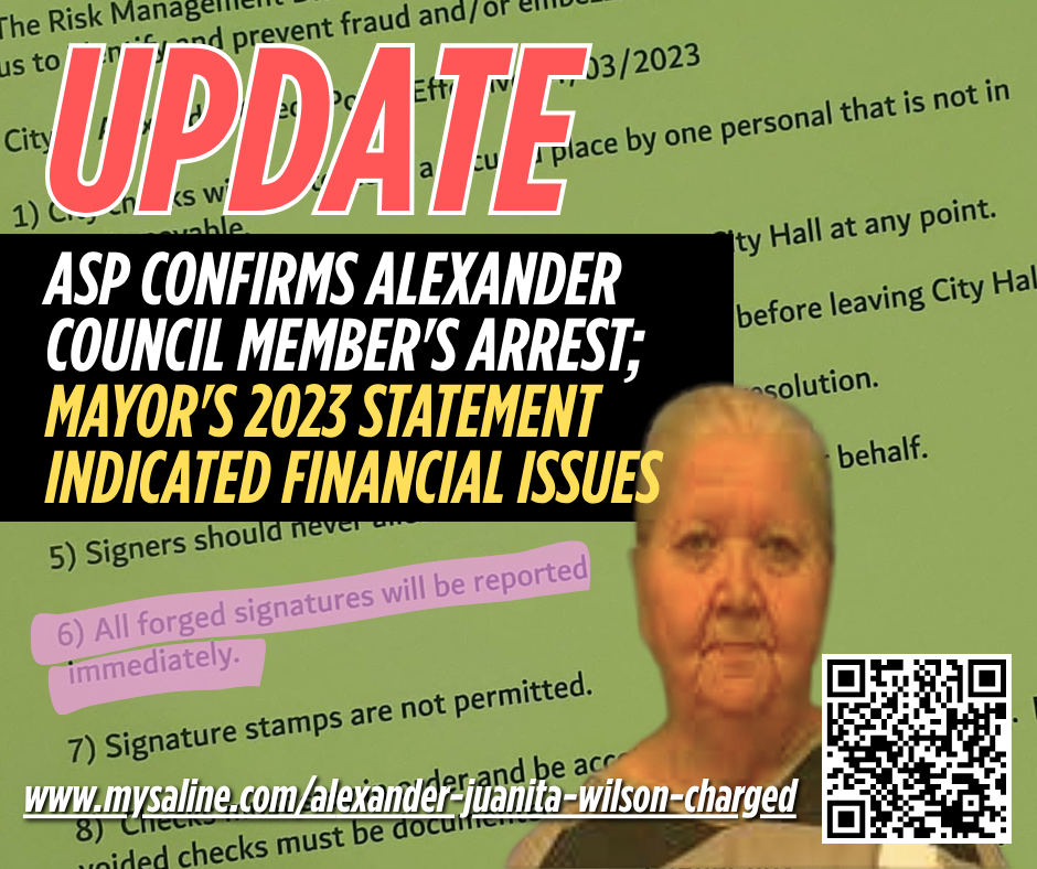 ASP confirms Alexander council member's arrest; Mayor's statement from 2023 indicated suspicion