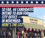 So far, 44 candidates intend to run for City or Town office in November - Here's the list