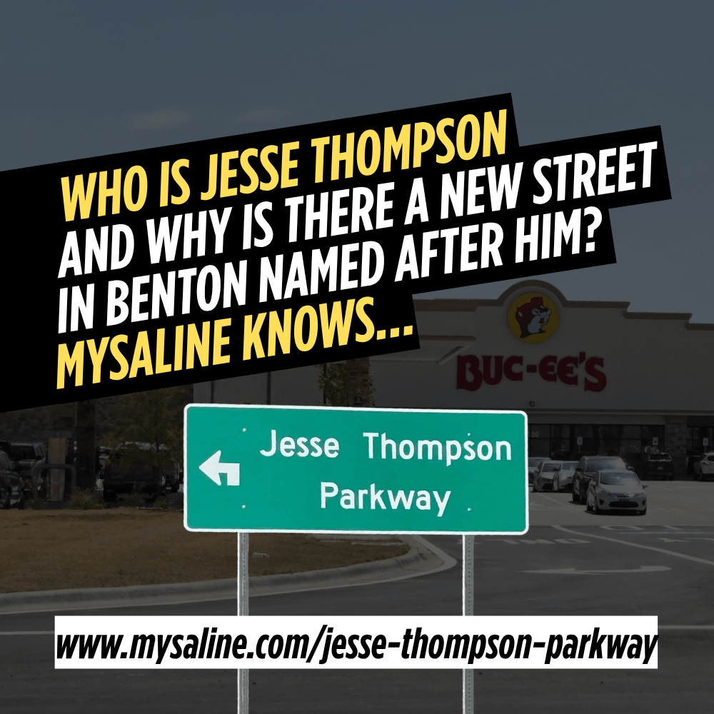 Who is Jesse Thompson and why is a new street in Benton named after him?