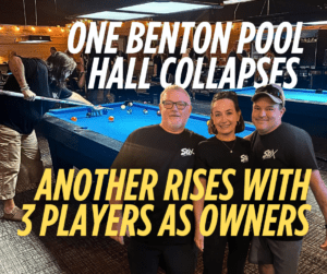 After a Benton pool hall collapses due to heavy ice, another rises with 3 players as owners