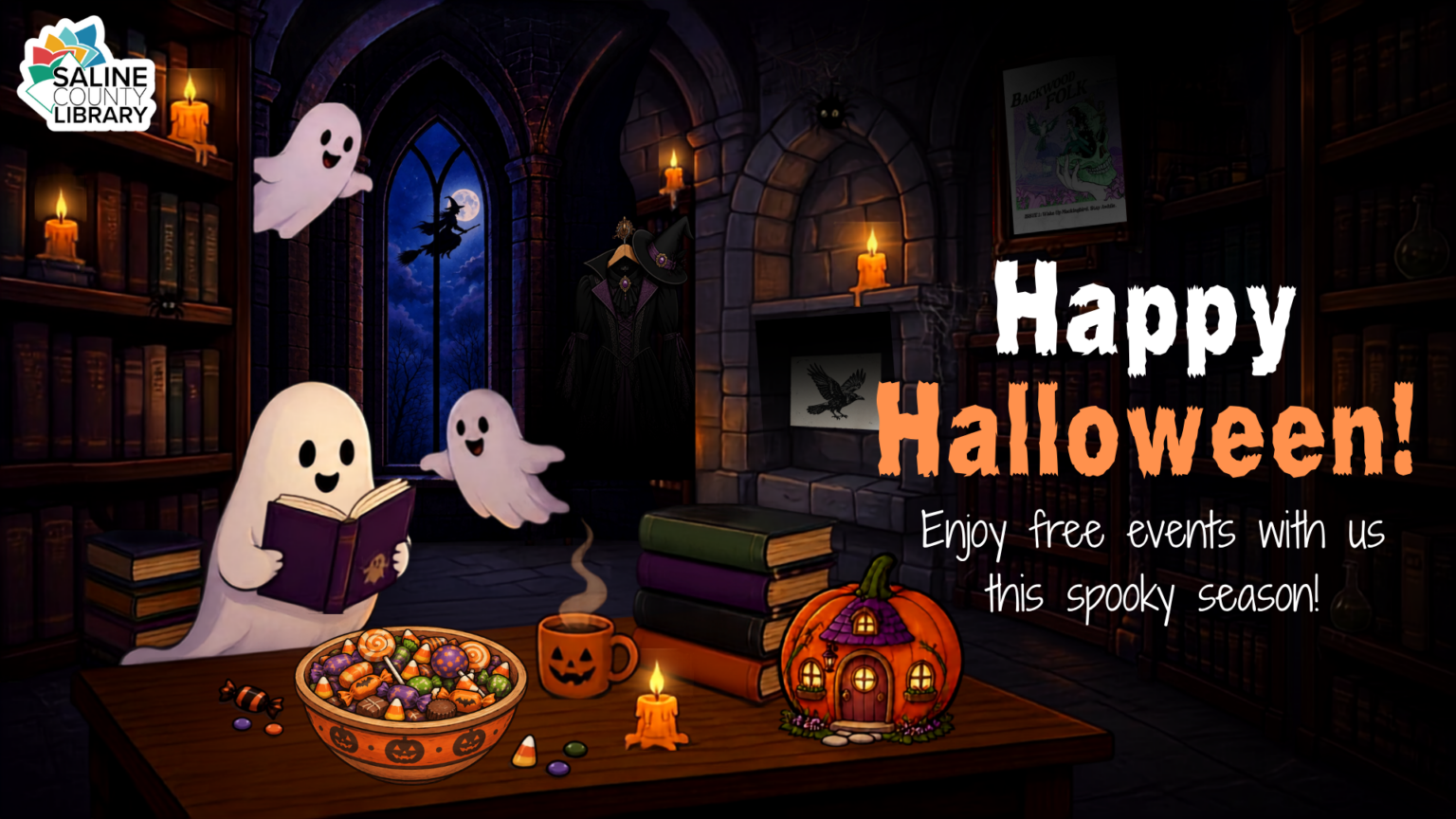 Library to host free Halloween programs: pumpkins, costumes, linocut, movie & more
