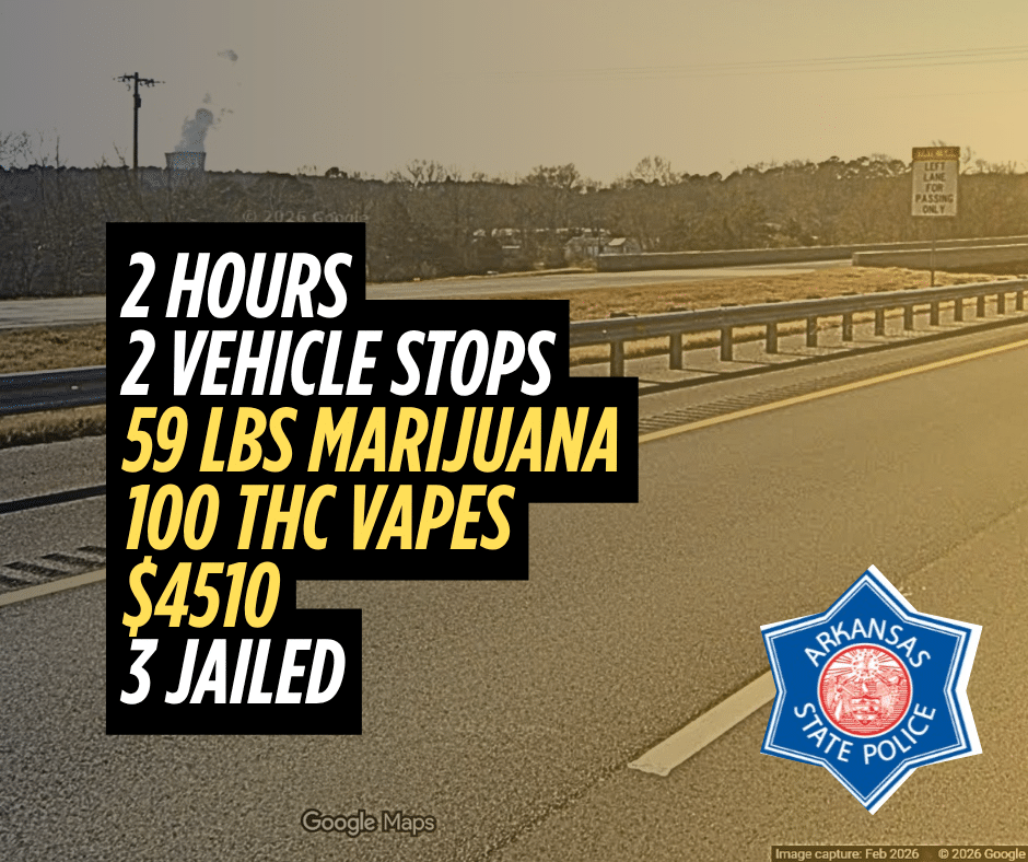 State Police seize marijuana, THC and cash in I-40 consecutive traffic stops Wednesday