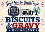Biscuits & Gravy event Oct 24th to support Bryant Youth Association