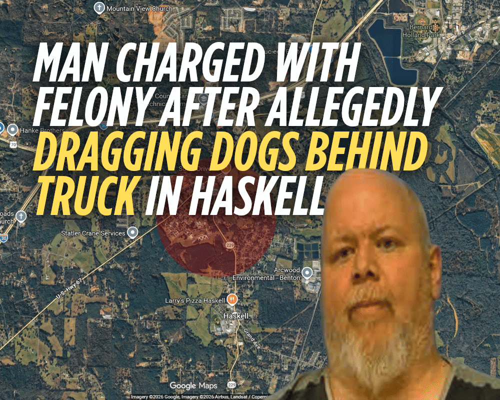 Man charged with felony after allegedly dragging dogs behind truck in Haskell; Court